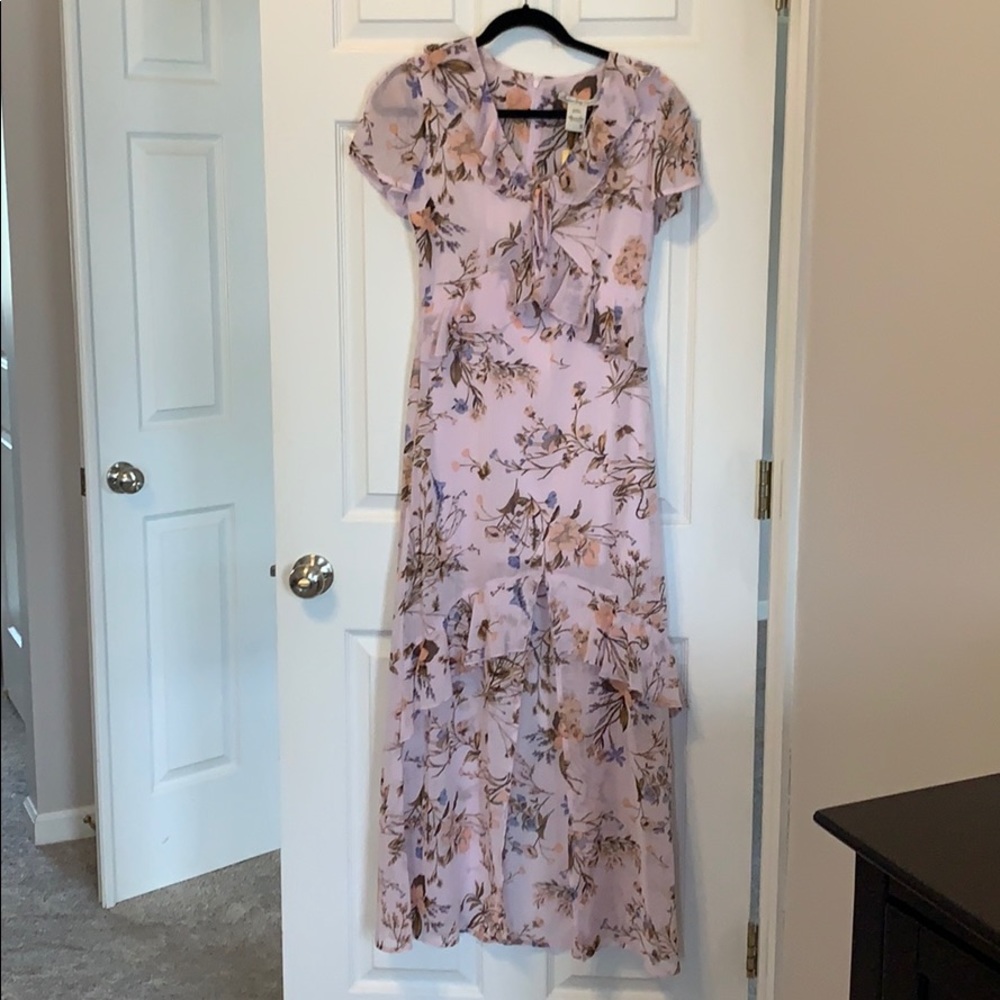 Flirty long floral dress NWT